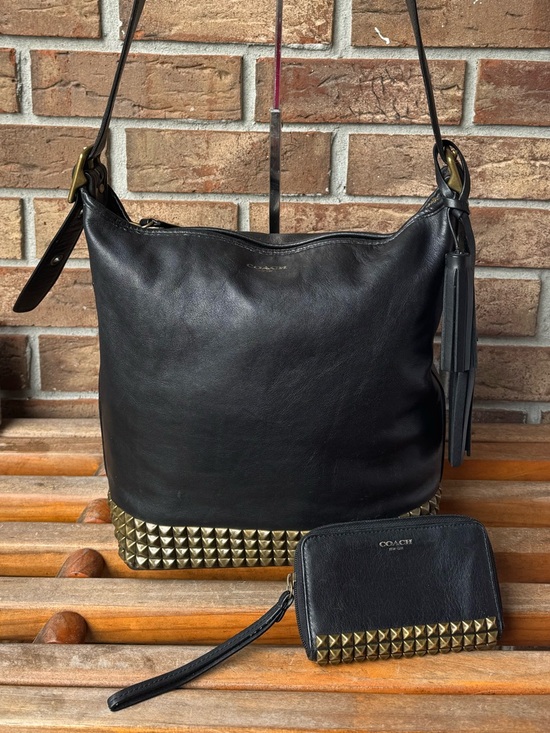 Coach Handbags - Coach Legacy Studded Duffle Bag With Adjustable Strap And Matching Wristlet